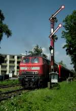 218 V 218 439-8 on the way to Stuttgart by Lindau �schbach. 
28.07.2008