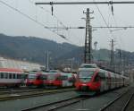 4024 A lot of �BB ET 4024 take a break in Innsbruck.
06.11.2009
