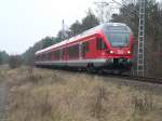 A class 427 train between Prora and Lietzow, December 2007. ...