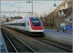 500-icn ICN double unit is entering into the station of Sargans on December 22nd, 2009.