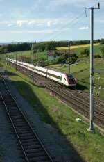 500-icn ICN to Lausanne is approaching Bussigny. 
07.05.2009