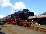 52 German Steam Locomotive 52 8137-0 from the Eisenbahnfreunde Betzdorf on 04.09.2010 in Siegen.
