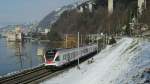 523 RABDe 523 022 to Villeneuve by the Castle of Chillon.
12.01.2010