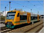 650 ODEG VT 650 89 is waiting for passengers in Waren (M�ritz) on September 24th, 2011.