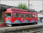 RhW train is waiting for passengers at the station of ...