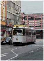 Tram N 72 is running through the Salurner-Strae in Innsbruck on March 8th, 2008.