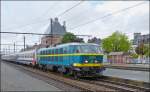. HLE 2024 pictured with its special train  Adieu Srie 20  in Ath on May 11th, 2013.