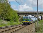 . The special train  Adieu Srie 20  photographed near Hennuyres on May 11th, 2013.