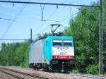 SNCB electric engine n 2807 on line 24 towards Montzen in June 2011.