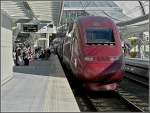 The Thalys to Paris Nord is waiting for passengers at the station Lige Guillemins on May 30th, 2009.