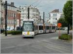 Tram N 6303 is arriving at the station Gent Sint Pieters on September 13th, 2008.