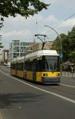 Berlin A Berlin Tram in the Friedrichstrasse. 
15.06.2009