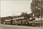 The RhB ABe 4/4 N� 35 with a special train ...