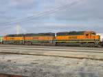 BNSF BNSF 2110, 325 and 3116 sit at the Burlington, Iowa yard on 6 Mar 2006.