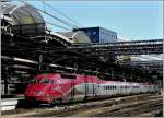 bruxelles-brussel-all-stations The PBA Thalys 4537 is waiting for passengers in Bruxelles Midi on May 30th, 2009.