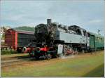 CFV3V Three Valleys Steam Train The steam engine 64.250 is leaving the station of Treignes on September 23rd, 2006.