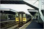 Class 153 The 153 374 in Tenby. 
(November 2000/Picture from photo CD)
