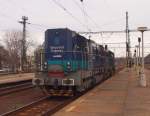 740 839-6 at the raiway station Kladno in 2013:01:31. Privat company Unipetrol.