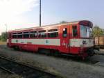 Diesel locomotive 811 for the local railway in station Blatno at 8.8.2012.