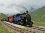 dampfbahn-furka-bergstrecke-dfb The DFB steam engine HG 3/4 Nr 1 'Furkahorn' pictured at Muttbach Belv�d�re on August 1st, 2008.