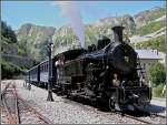 dampfbahn-furka-bergstrecke-dfb DFB steam train pictured at Gletsch on August 1st. 2007.
