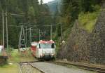 davos---filisur-line RhB Ge 4/4 III with a local train Davos -Filisur in the Station Davos Monstein.
19.09.2009