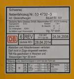 Rating plate on 28.05.2011 ...  Armin Schwarz 01.06.2011
