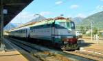 E 424 FS 424 343 with a local train to Novara in Domosossla. 
30. 08.2006