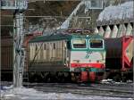E 652 FS E 652 062 pictured with a freight train at the station Brenner/Brennero on February 4th,2006