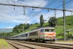 SNCF BB 22280 with an overnight train by La Plaine.
05.08.2009