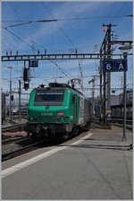 The SNCF BB 37 059 from Lyon to Lausanne Triage in Geneva. 20.06.2016
