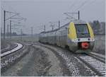 The SNCF Z 27570 comming from Belfort is arriving at Meroux TGV.