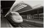 . The TGV Duplex 610 photographed in the main station of Strasbourg on December 10th, 2013.
