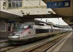 . The TGV PSE N 12 pictured in Mulhouse on September 30th, 2013.