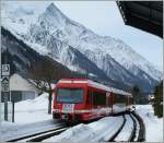 A local train is arriving at Chamonix.