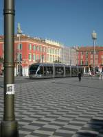 A tram on the beautiful Massna Place.