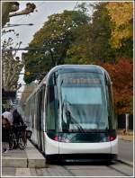 Citadis tram taken on the stop Universit in Strasbourg on October 29th, 2011.