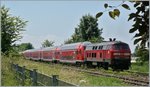 IRE Stuttgart - Lindau wiht V 218 443-0 and 218 406 in Meckenbeuren.
16.07.2016
