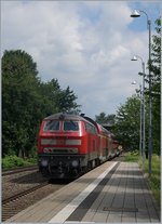 The DB 218 427-3 in Meckenbeuren.
16.07.2016