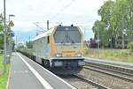 These class 264 Voith Maxima 40cc from the SGL Compagnie. Würzburg came through Kochendorf riding to Bad Frierichshall centrale Station with flatcars and specialcontainers upon.  2023.7.29 