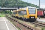 Oberpfalzbahn 1648 206 leaves Schwandorf on 27 May 2022.