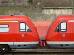 Here you can see the two couplings ( BR 612 ) in Wrzburg main station on April 4th 2013.