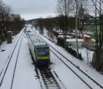 Here a lokal train to Kirchenlaibach on March 3rd 2013.