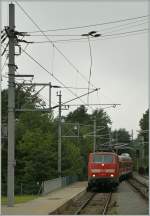 The DB 111 001-4 in Zirl (Karwendelbahn).