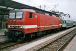 DB Regio 143 637 wears the ex-DR colours and stands at Koblenz Hbf on 13 April 2000.