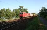 DB 145 039-4 with freight train on the right side of the Rhein river on 16.7.2009 near Leubsdorf.