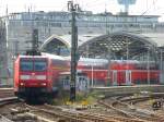 A RE1 is leaving Cologne main station on August 21st 2013.