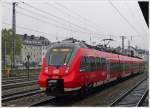 . 442 707 is leaving the main station of Trier on October 5th, 2013.