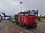 . The Schma locomotive  Mnster  is waiting for passengers in Borkum Reede on May 12th, 2012.