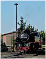 The steam engine 99 2323-6 of the Mecklenburgische Bderbahn Molli pictured in Khlungsborn West on September 25th, 2011.
